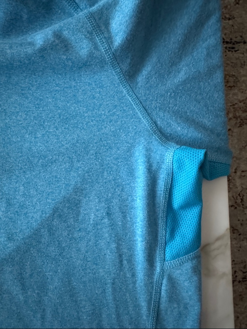 Nike Dri-FIT Blue Heather Running Top - Picture 9 of 9